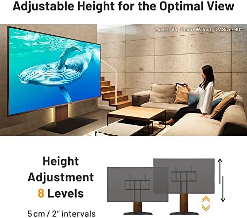 קיר V4 סוג רצפה | יפנית 50-90 אינץ 'אוניברסלית עם מסך גדול עמדת טלוויזיה כבד עמדת טלוויזיה מתכווננת, ללא
